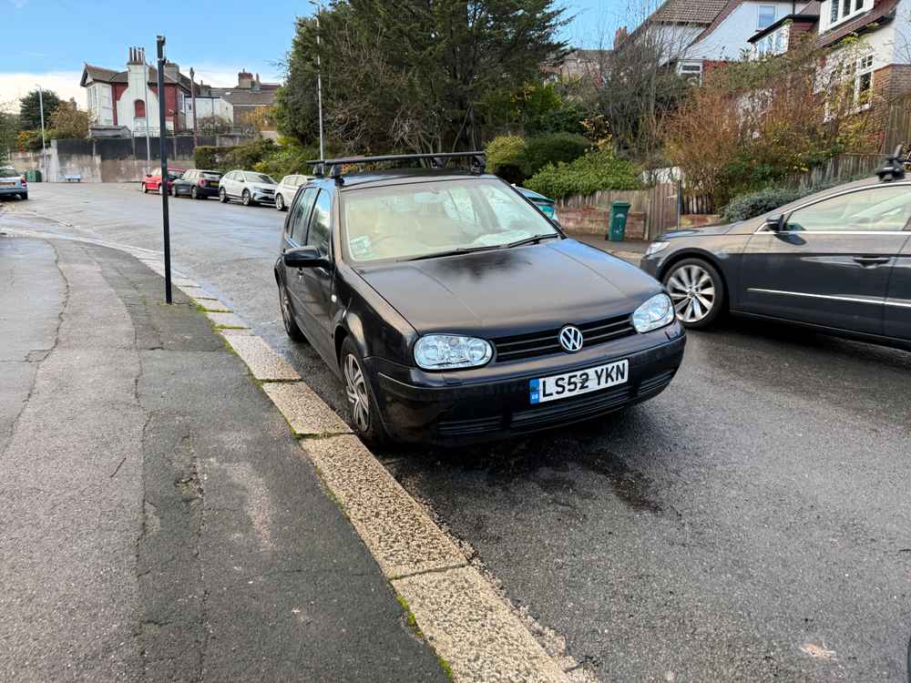 Photograph of LS52 YKN - a Black Volkswagen Golf parked in Hollingdean by a non-resident. The ninth of ten photographs supplied by the residents of Hollingdean.