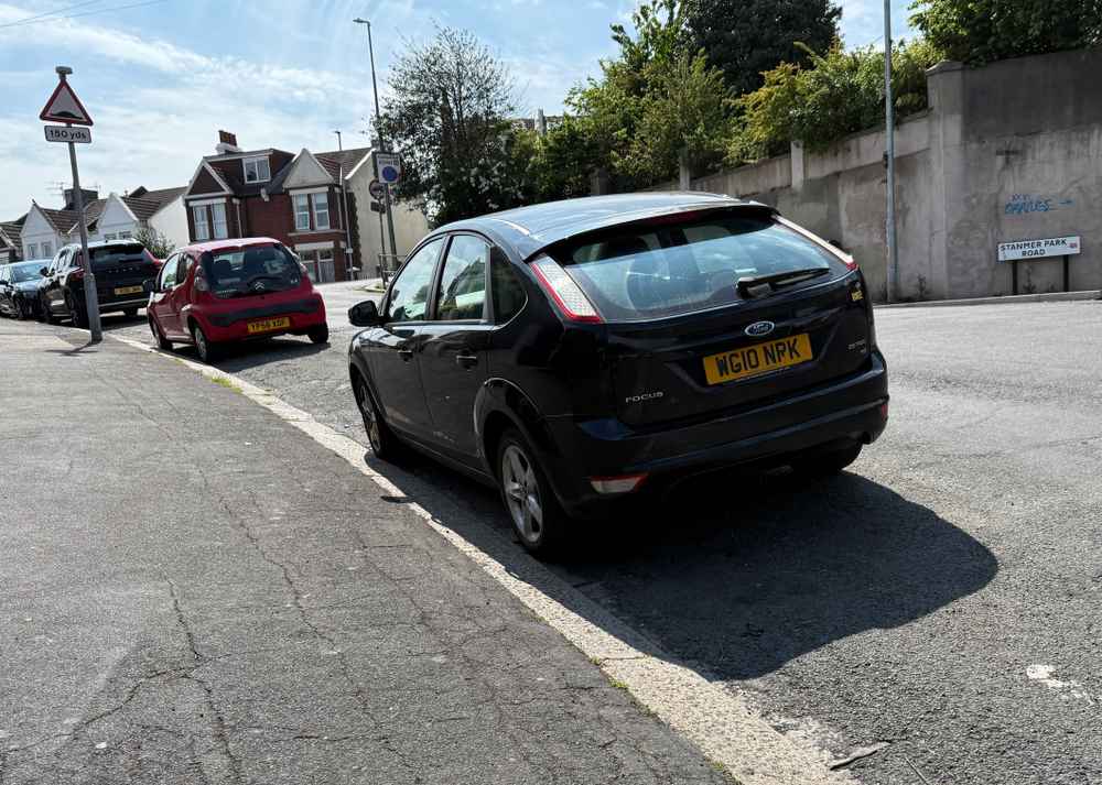 Photograph of WG10 NPK - a Black Ford Focus parked in Hollingdean by a non-resident. The seventh of eight photographs supplied by the residents of Hollingdean.