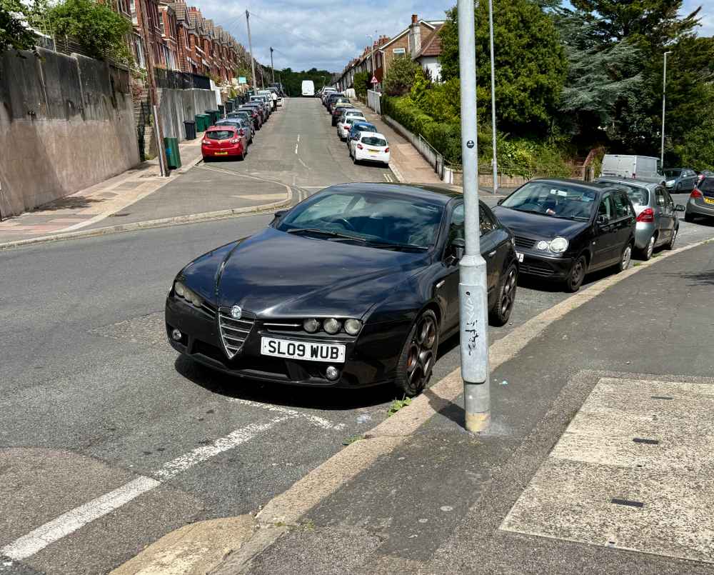 Photograph of SL09 WUB - a Black Alfa Romeo Brera parked in Hollingdean by a non-resident. The thirty-fifth of thirty-nine photographs supplied by the residents of Hollingdean.