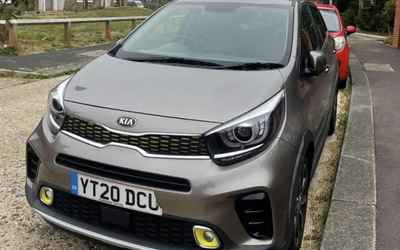 YT20 DCU, a Grey Kia Picanto parked in Hollingdean