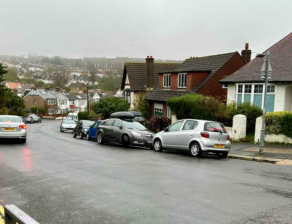 Photograph of DF60 DWZ - a Grey Vauxhall Insignia parked in Hollingdean by a non-resident. The third of fifteen photographs supplied by the residents of Hollingdean.