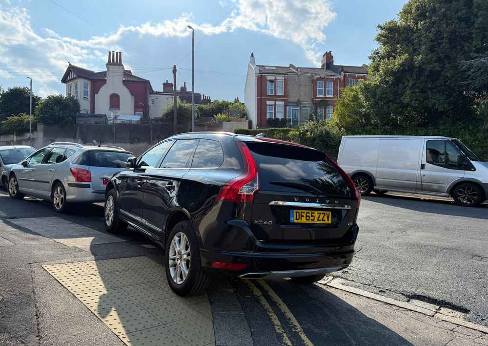 Photograph of DF65 ZZV - a Black Volvo XC60 parked in Hollingdean by a non-resident. The eleventh of eleven photographs supplied by the residents of Hollingdean.