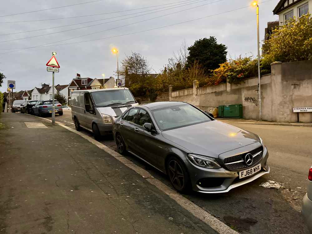Photograph of EX10 VRU - a Silver Ford Transit parked in Hollingdean by a non-resident. The twenty-fourth of twenty-four photographs supplied by the residents of Hollingdean.