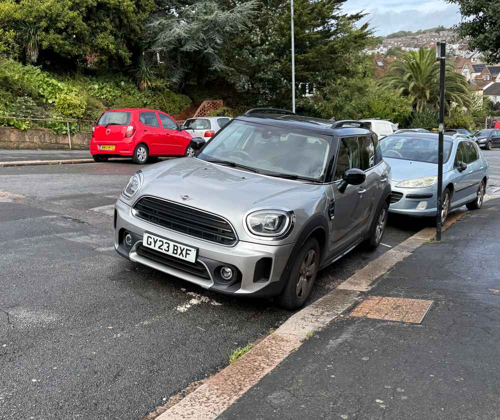Photograph of GY23 BXF - a Grey Mini Countryman parked in Hollingdean by a non-resident who uses the local area as part of their Brighton commute. The twenty-eighth of twenty-eight photographs supplied by the residents of Hollingdean.