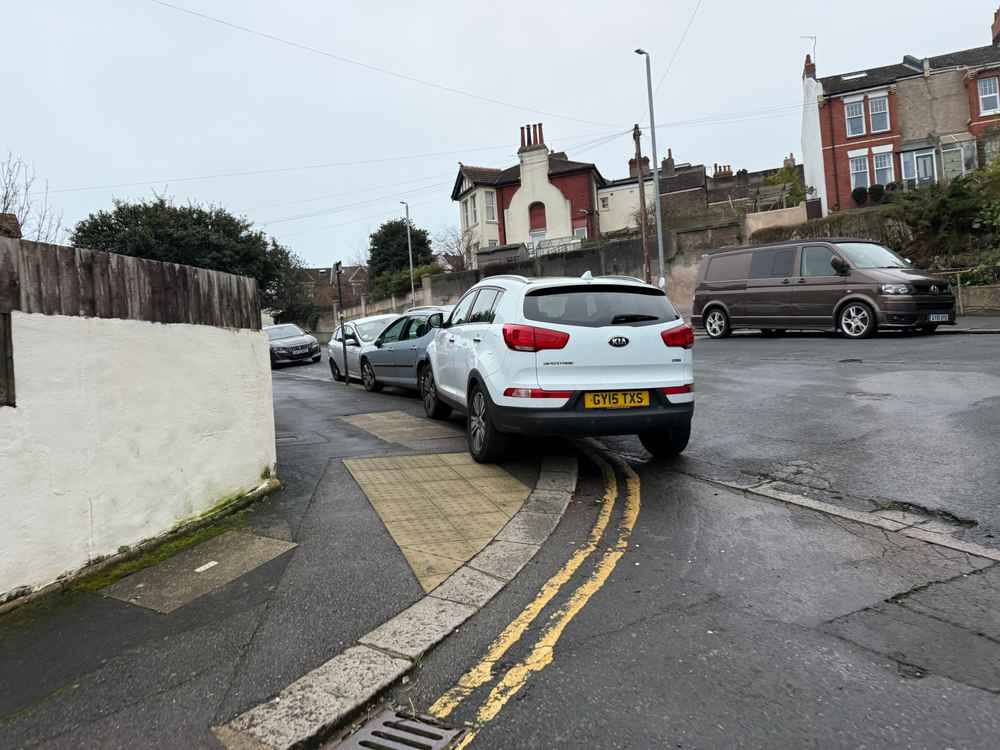 Photograph of GY15 TXS - a White Kia Sportage parked in Hollingdean by a non-resident. The fifth of five photographs supplied by the residents of Hollingdean.