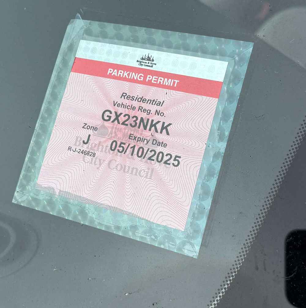 Photograph of GX23 NKK - a White Fiat 500 parked in Hollingdean by a non-resident. The fourth of six photographs supplied by the residents of Hollingdean.