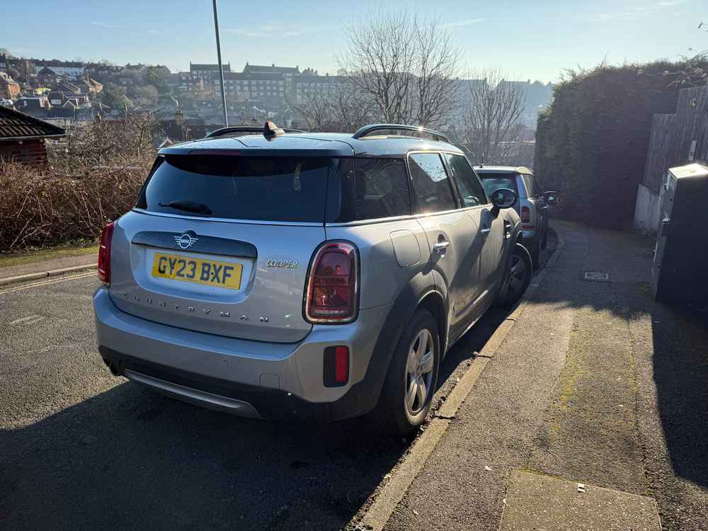 Photograph of GY23 BXF - a Grey Mini Countryman parked in Hollingdean by a non-resident who uses the local area as part of their Brighton commute. The twentieth of twenty-one photographs supplied by the residents of Hollingdean.