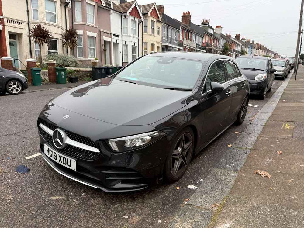 Photograph of HG19 XDU - a Black Mercedes A Class parked in Hollingdean by a non-resident. The fourth of four photographs supplied by the residents of Hollingdean.