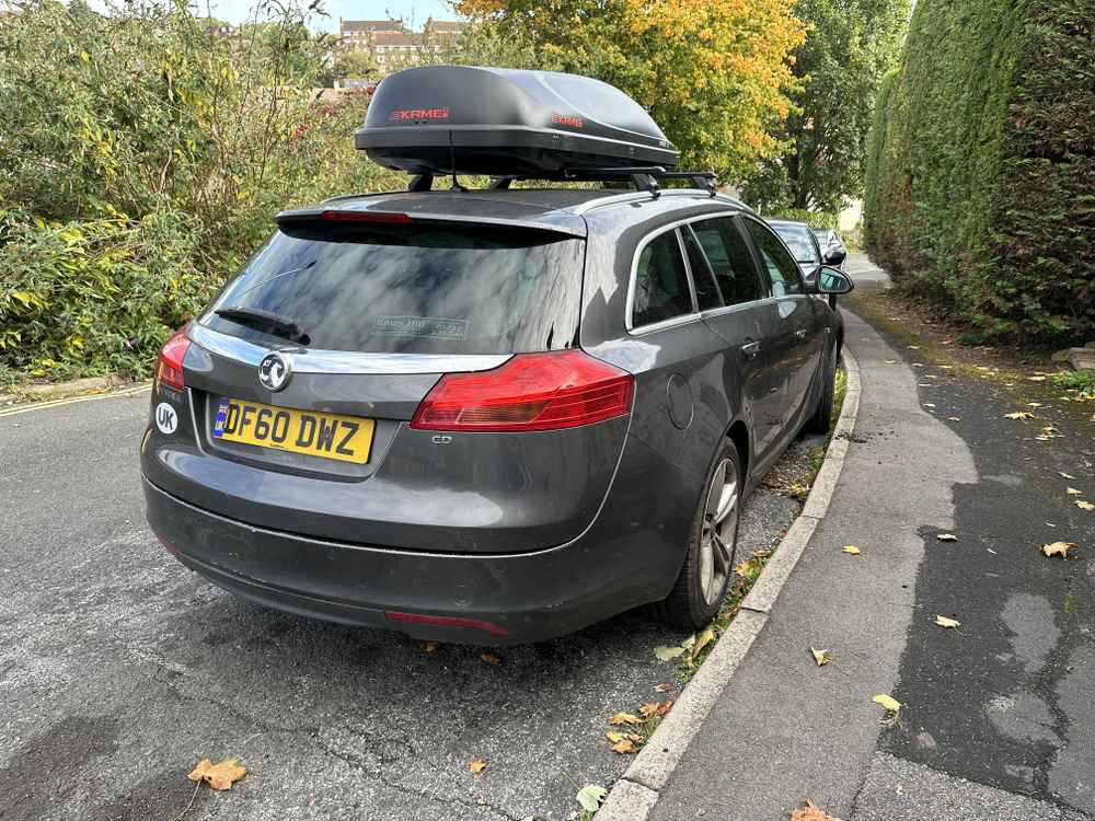 Photograph of DF60 DWZ - a Grey Vauxhall Insignia parked in Hollingdean by a non-resident. The second of fifteen photographs supplied by the residents of Hollingdean.