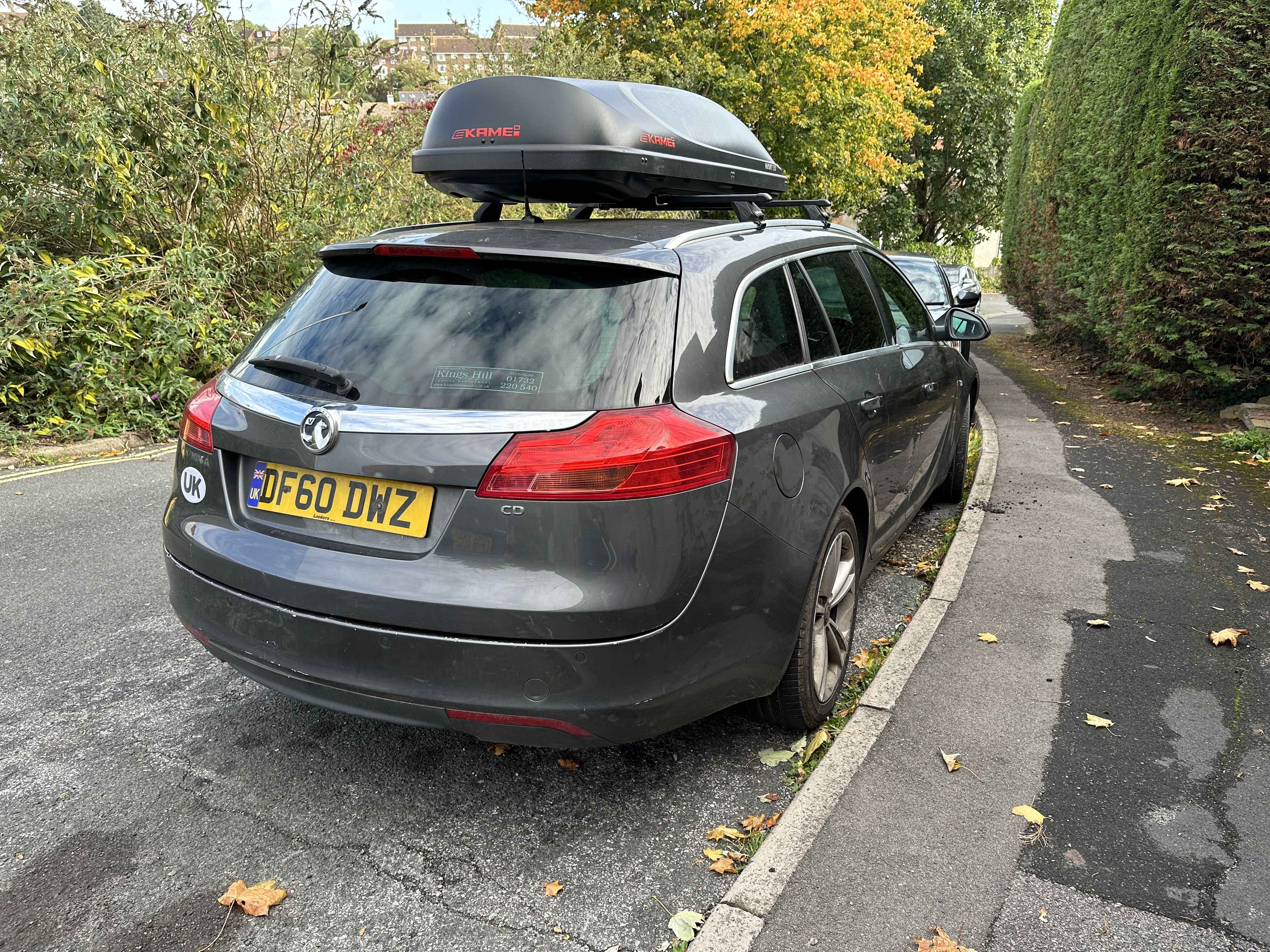 Photograph of DF60 DWZ - a Grey Vauxhall Insignia parked in Hollingdean by a non-resident. The second of nine photographs supplied by the residents of Hollingdean.