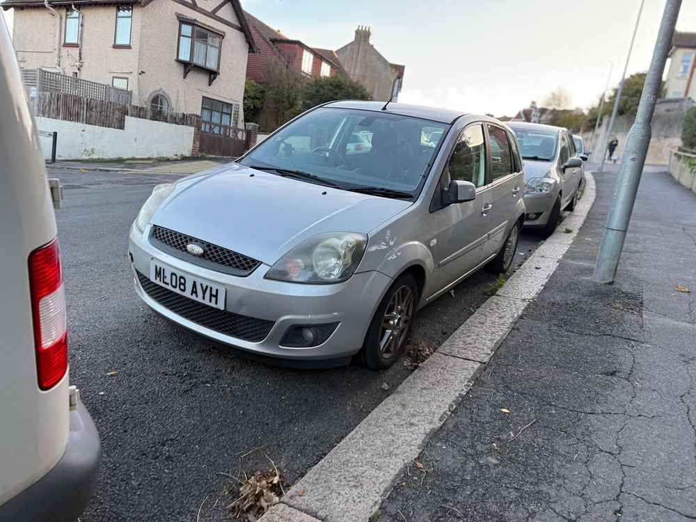 Photograph of ML08 AYH - a Silver Ford Fiesta parked in Hollingdean by a non-resident. The tenth of thirteen photographs supplied by the residents of Hollingdean.