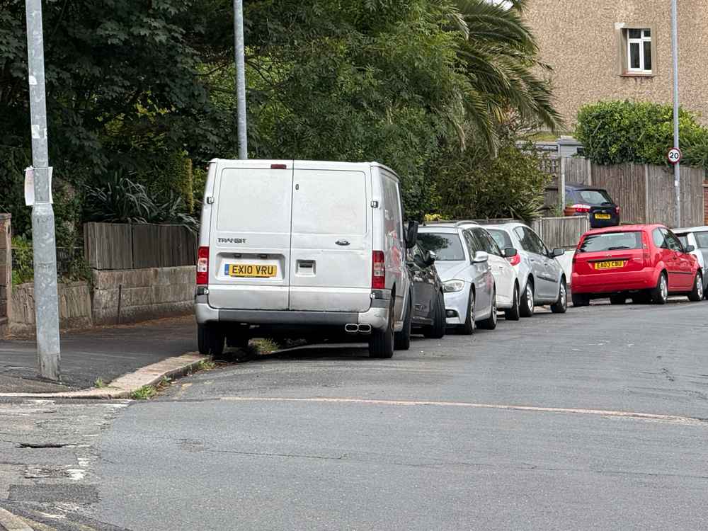 Photograph of EX10 VRU - a Silver Ford Transit parked in Hollingdean by a non-resident. The twenty-first of twenty-two photographs supplied by the residents of Hollingdean.