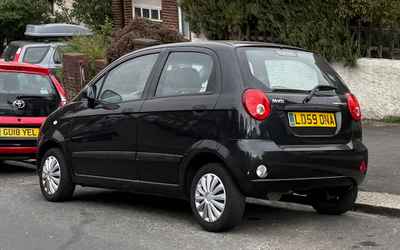 LD59 ONA, a Black Daewoo Matiz parked in Hollingdean