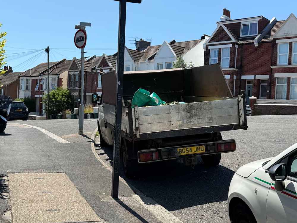 Photograph of BG54 JHU - a White Volkswagen T-Sporter parked in Hollingdean by a non-resident. The twenty-fifth of thirty-two photographs supplied by the residents of Hollingdean.