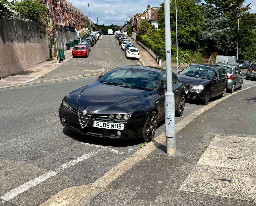 Photograph of SL09 WUB - a Black Alfa Romeo Brera parked in Hollingdean by a non-resident. The thirty-fifth of forty-four photographs supplied by the residents of Hollingdean.