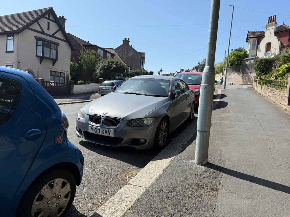 Photograph of YK10 KMV - a Silver BMW 3 Series parked in Hollingdean by a non-resident. The twelfth of twelve photographs supplied by the residents of Hollingdean.