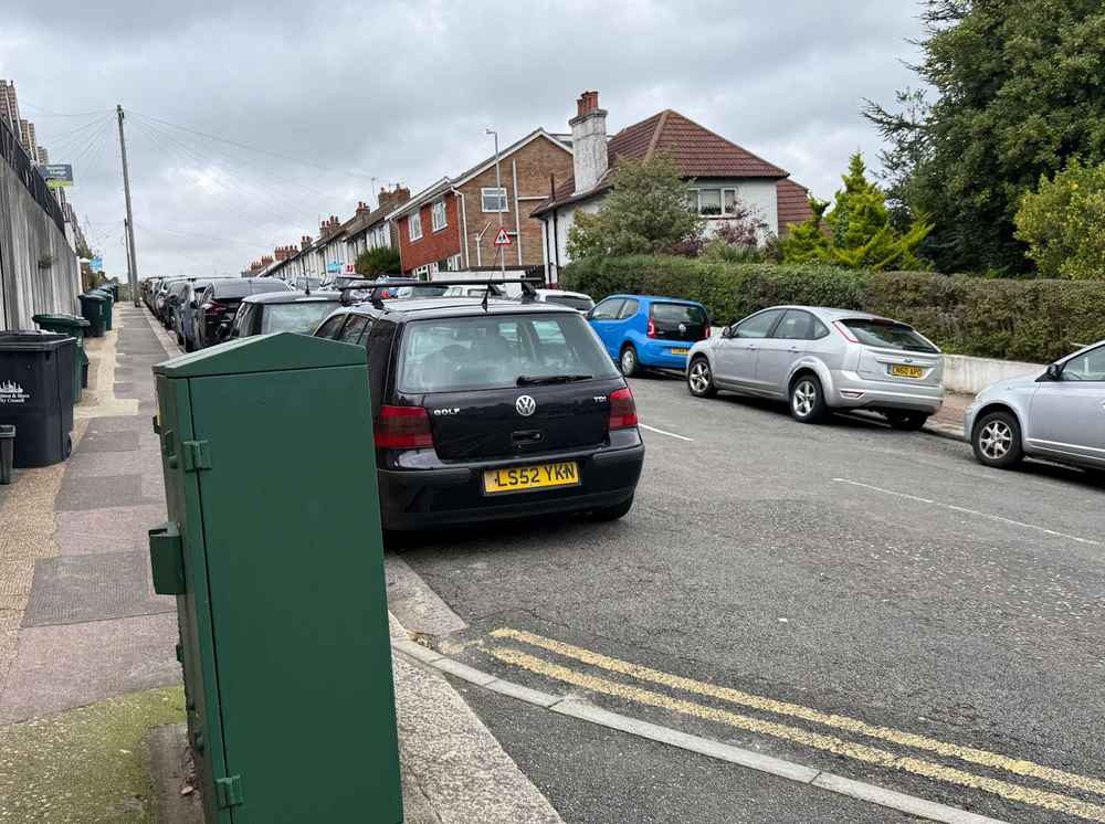 Photograph of LS52 YKN - a Black Volkswagen Golf parked in Hollingdean by a non-resident. The third of twelve photographs supplied by the residents of Hollingdean.