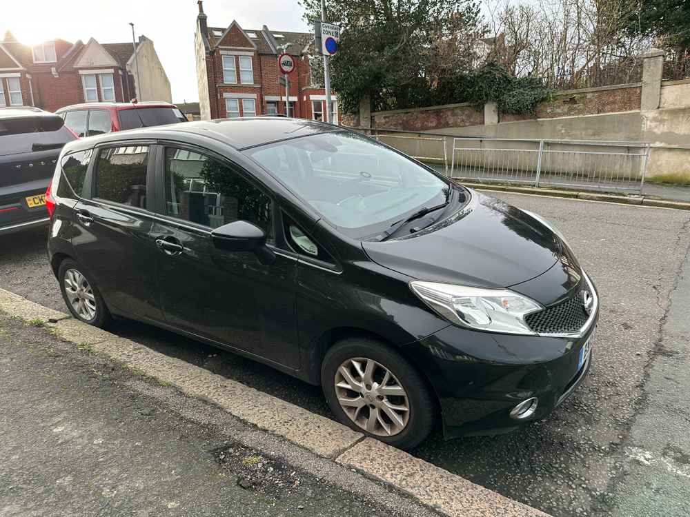 Photograph of BW15 VNJ - a Black Nissan Note parked in Hollingdean by a non-resident who uses the local area as part of their Brighton commute. The fourteenth of twenty photographs supplied by the residents of Hollingdean.
