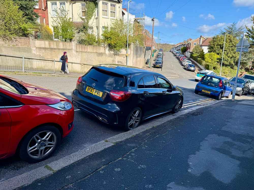 Photograph of BF67 PVL - a Black Mercedes A Class parked in Hollingdean by a non-resident. The seventh of seven photographs supplied by the residents of Hollingdean.