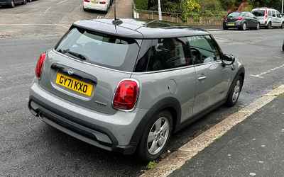 GY71 KXO, a Grey Mini Cooper parked in Hollingdean