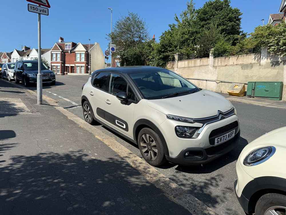 Photograph of GV73 WBP - a Grey Citroen C3 parked in Hollingdean by a non-resident who uses the local area as part of their Brighton commute. The eighteenth of twenty-five photographs supplied by the residents of Hollingdean.