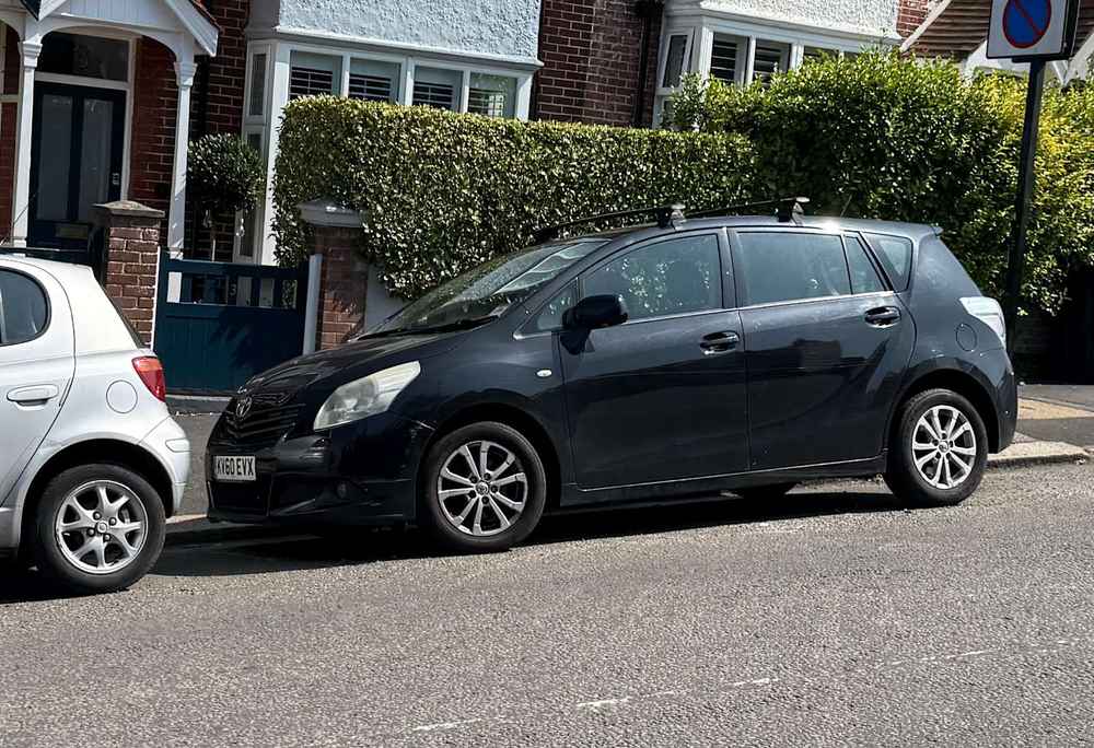 Photograph of KV60 EVX - a Black Toyota Verso parked in Hollingdean by a non-resident. The fifth of five photographs supplied by the residents of Hollingdean.