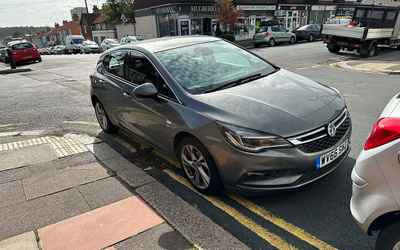 WV66 SNZ, a Beige Vauxhall Astra parked in Hollingdean