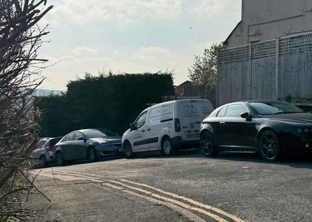 Photograph of HY62 KTP - a White Citroen Berlingo parked in Hollingdean by a non-resident. The tenth of eleven photographs supplied by the residents of Hollingdean.