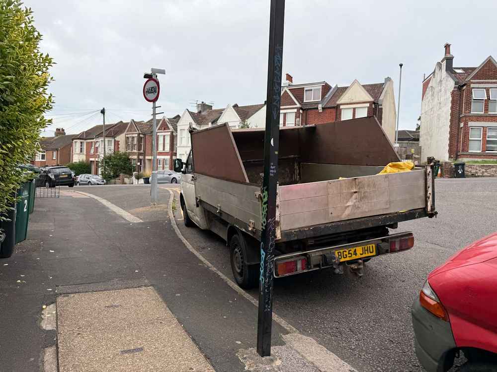 Photograph of BG54 JHU - a White Volkswagen T-Sporter parked in Hollingdean by a non-resident. The twenty-sixth of thirty-two photographs supplied by the residents of Hollingdean.