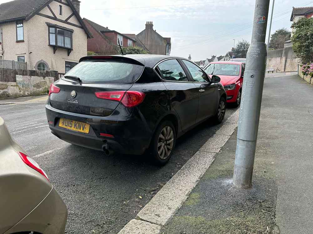 Photograph of VU15 KNV - a Black Alfa Romeo Giulietta parked in Hollingdean by a non-resident. The eleventh of thirty-four photographs supplied by the residents of Hollingdean.