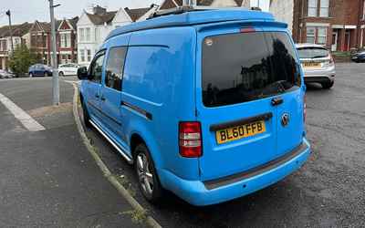 BL60 FFB, a Blue Volkswagen Caddy Maxi parked in Hollingdean