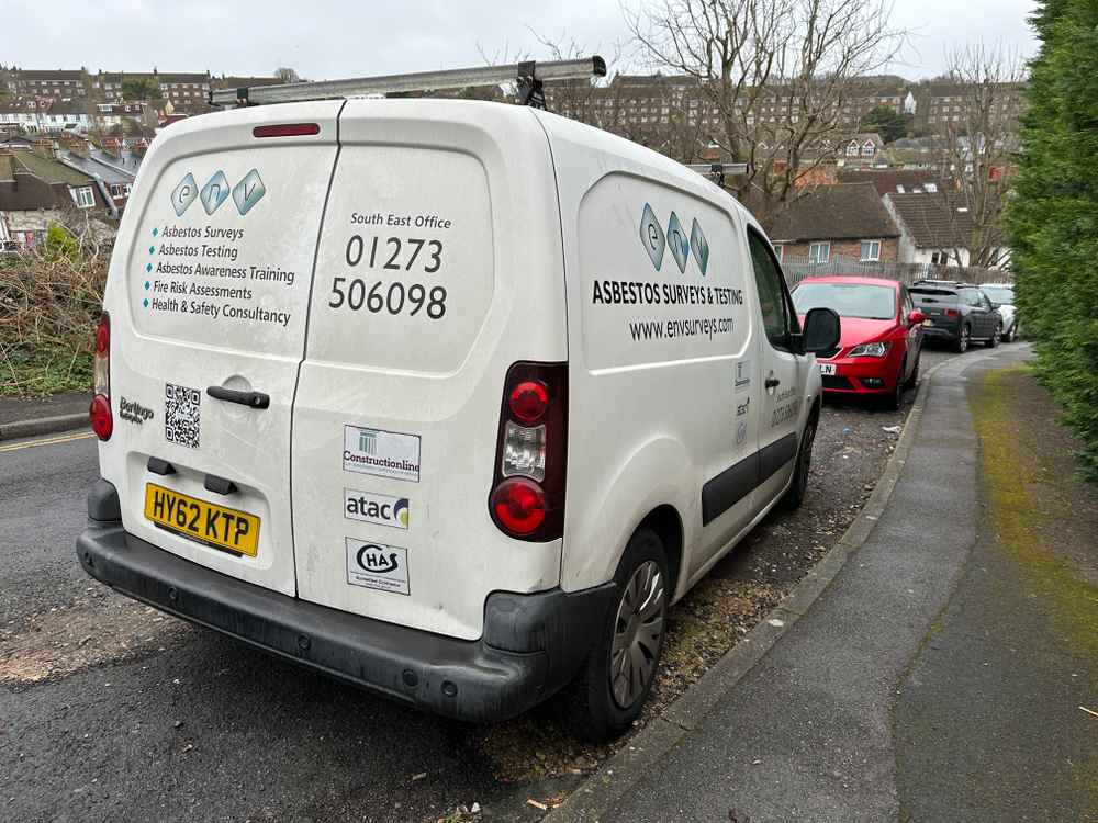Photograph of HY62 KTP - a White Citroen Berlingo parked in Hollingdean by a non-resident. The sixth of nine photographs supplied by the residents of Hollingdean.