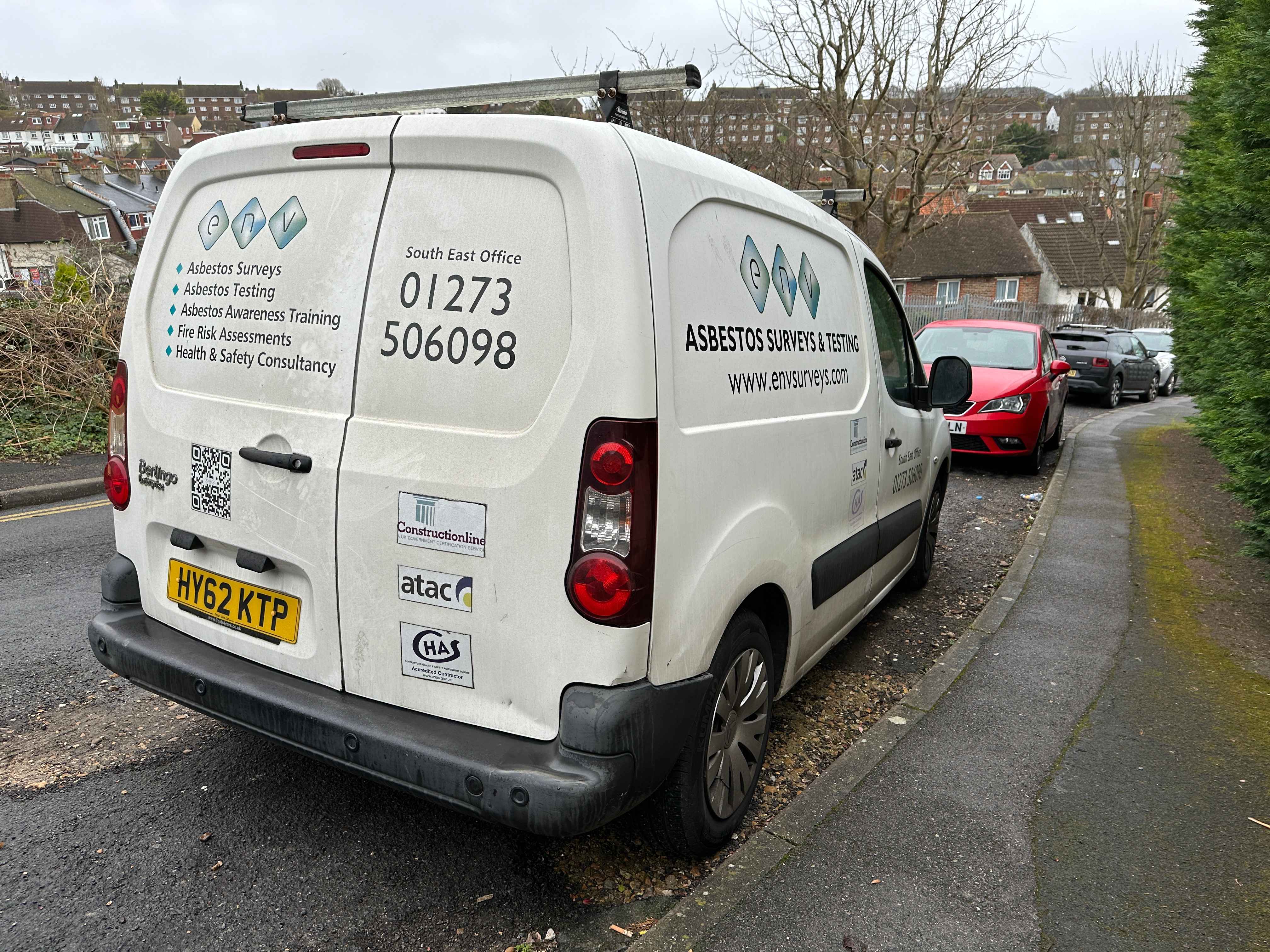 Photograph of HY62 KTP - a White Citroen Berlingo parked in Hollingdean by a non-resident. The sixth of six photographs supplied by the residents of Hollingdean.
