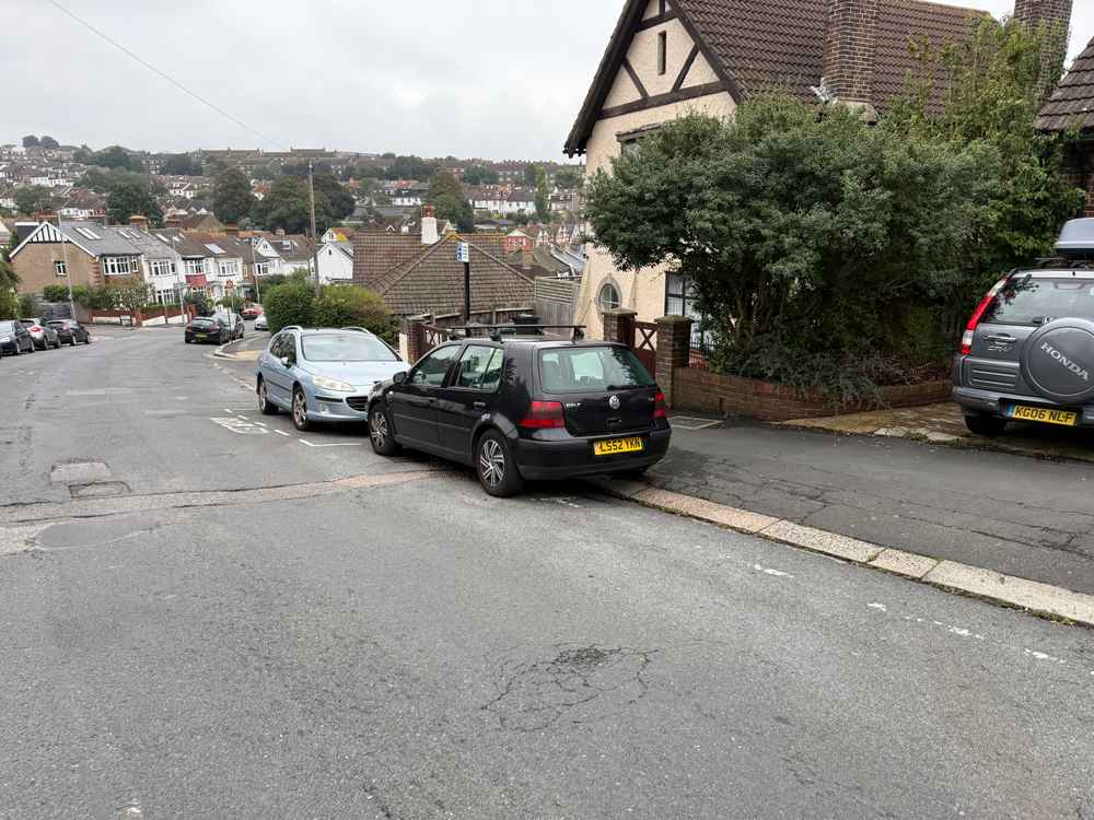 Photograph of LS52 YKN - a Black Volkswagen Golf parked in Hollingdean by a non-resident. The second of ten photographs supplied by the residents of Hollingdean.