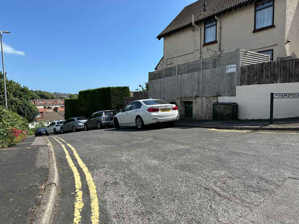 Photograph of FT66 AXW - a White BMW 3 Series parked in Hollingdean by a non-resident who uses the local area as part of their Brighton commute. The ninth of nine photographs supplied by the residents of Hollingdean.