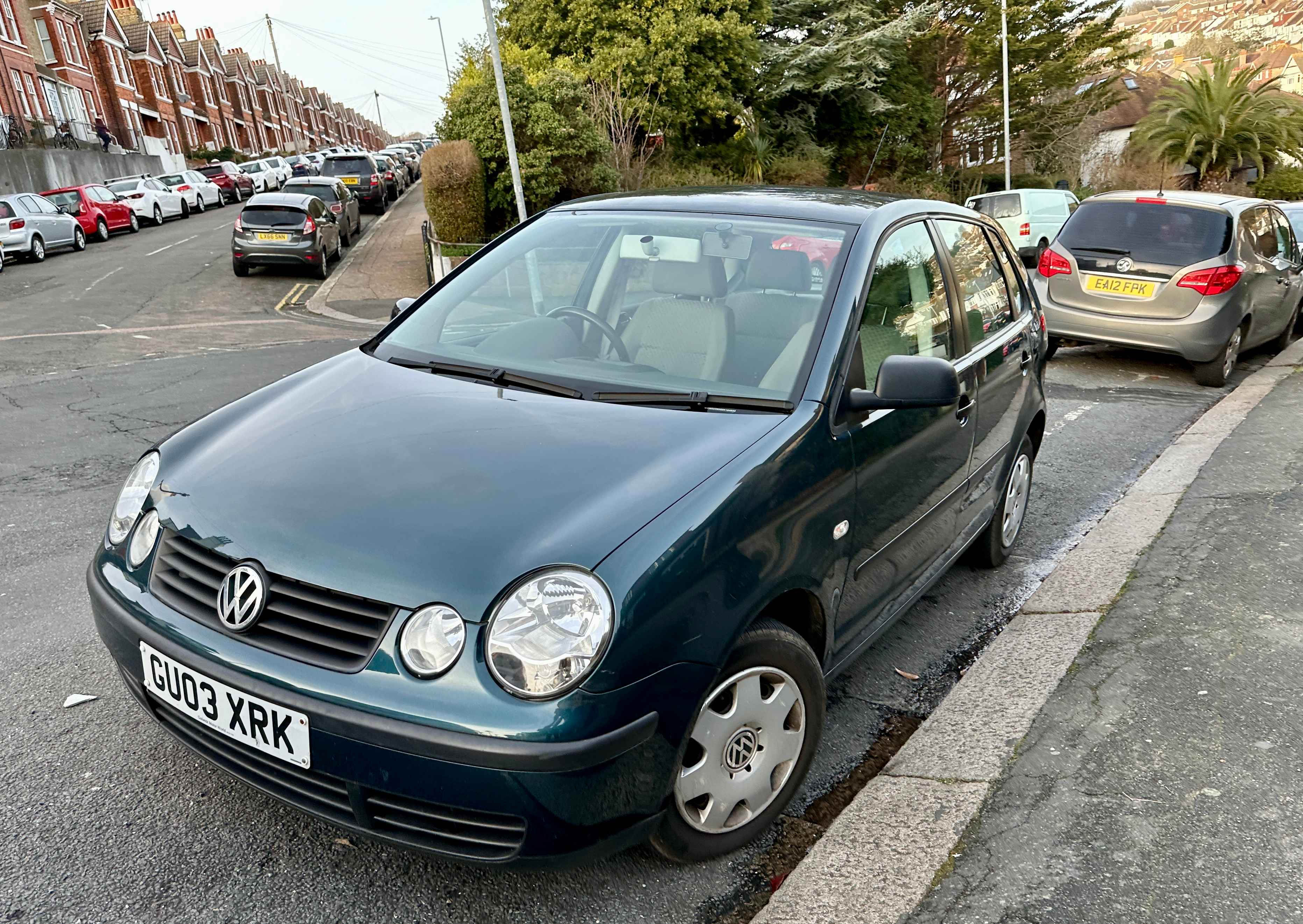 Photograph of GU03 XRK - a Green Volkswagen Polo parked in Hollingdean by a non-resident. The seventh of eight photographs supplied by the residents of Hollingdean.