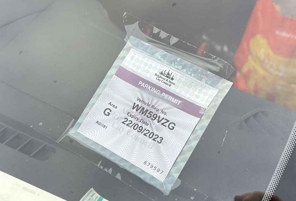 Photograph of WM59 VZG - a Black Kia Rio parked in Hollingdean by a non-resident. The first of nine photographs supplied by the residents of Hollingdean.