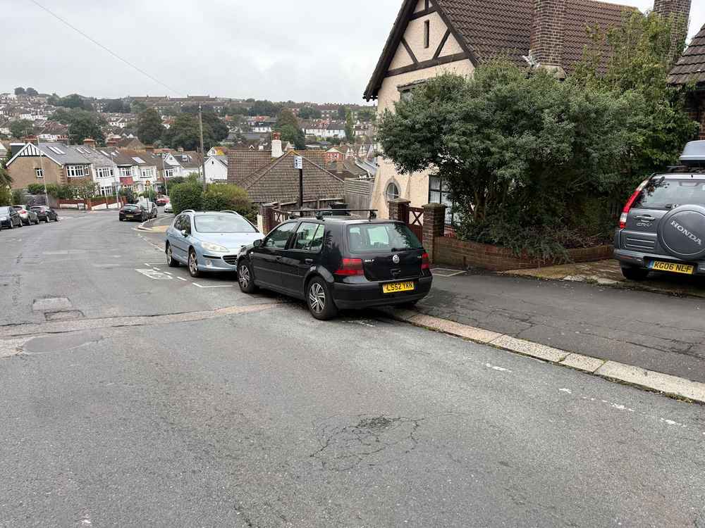 Photograph of LS52 YKN - a Black Volkswagen Golf parked in Hollingdean by a non-resident. The second of twelve photographs supplied by the residents of Hollingdean.