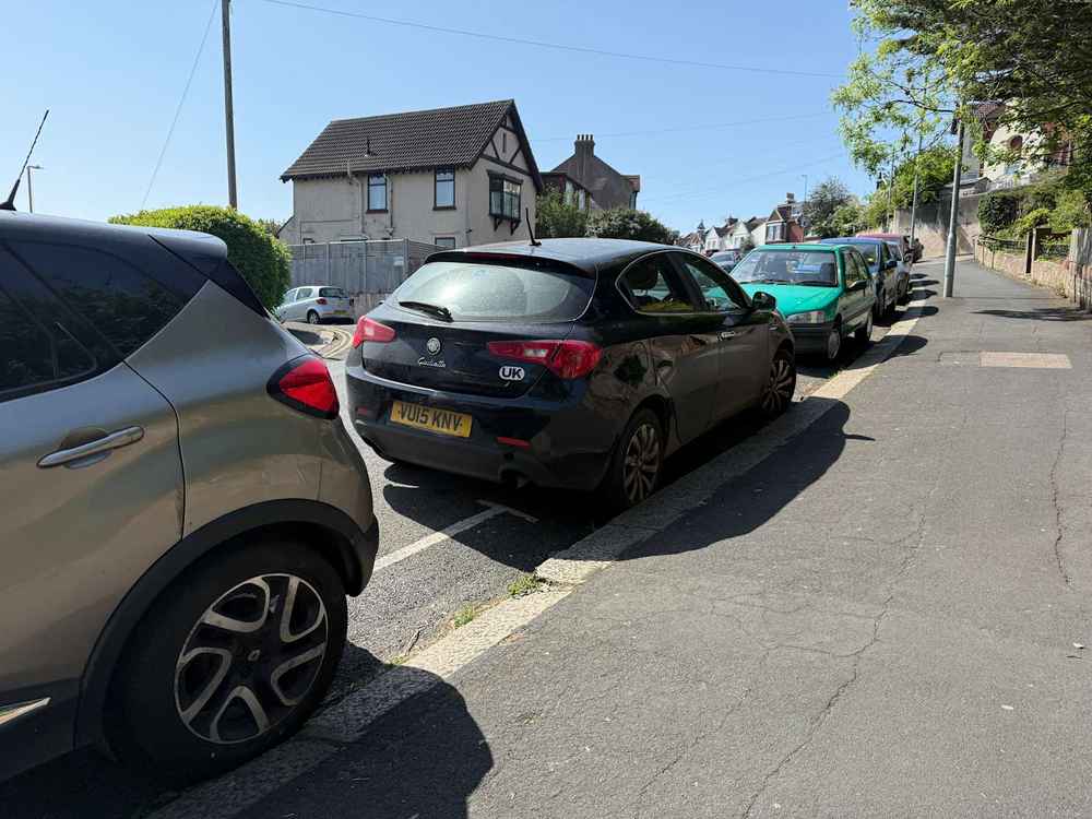 Photograph of VU15 KNV - a Black Alfa Romeo Giulietta parked in Hollingdean by a non-resident. The twenty-sixth of thirty-four photographs supplied by the residents of Hollingdean.