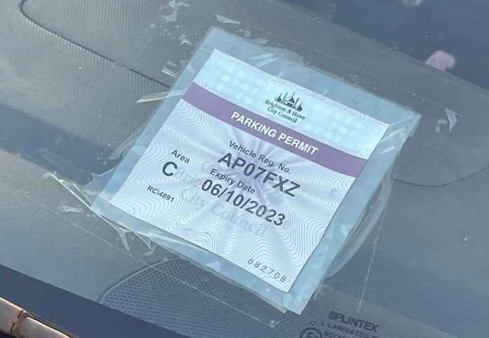 Photograph of AP07 FXZ - a Silver Toyota Aygo parked in Hollingdean by a non-resident, and potentially abandoned. The first of three photographs supplied by the residents of Hollingdean.