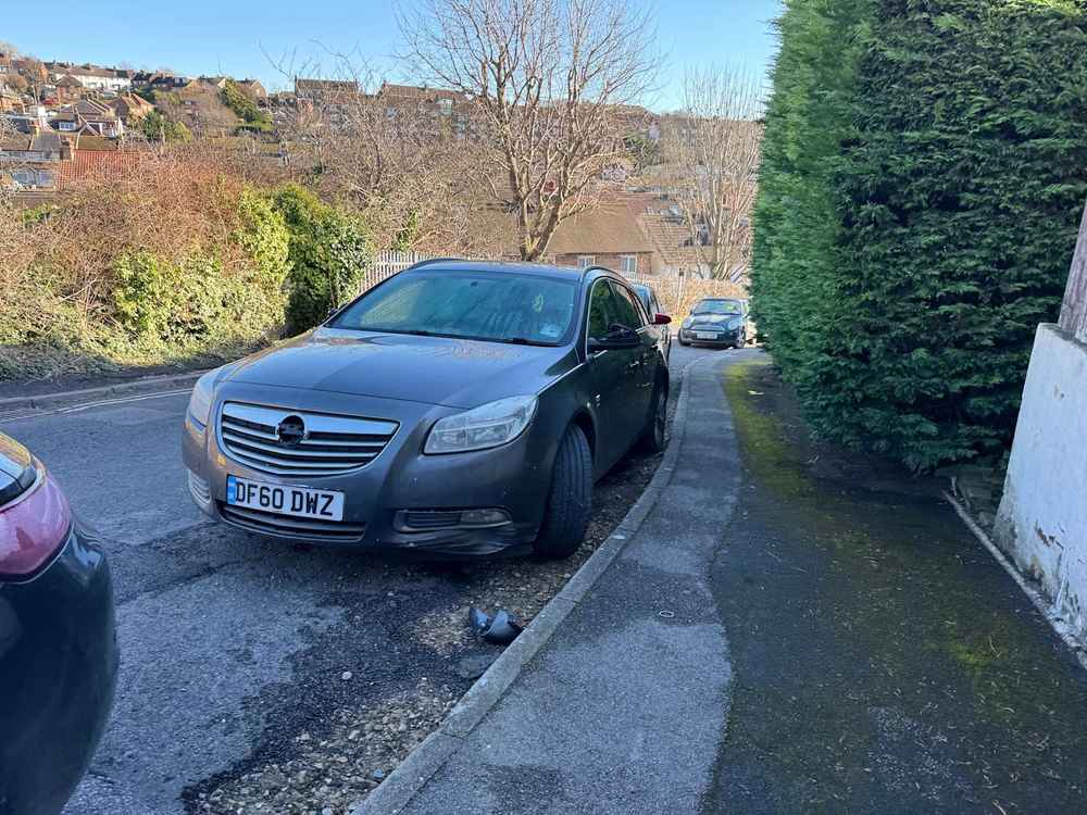 Photograph of DF60 DWZ - a Grey Vauxhall Insignia parked in Hollingdean by a non-resident. The twenty-third of twenty-seven photographs supplied by the residents of Hollingdean.
