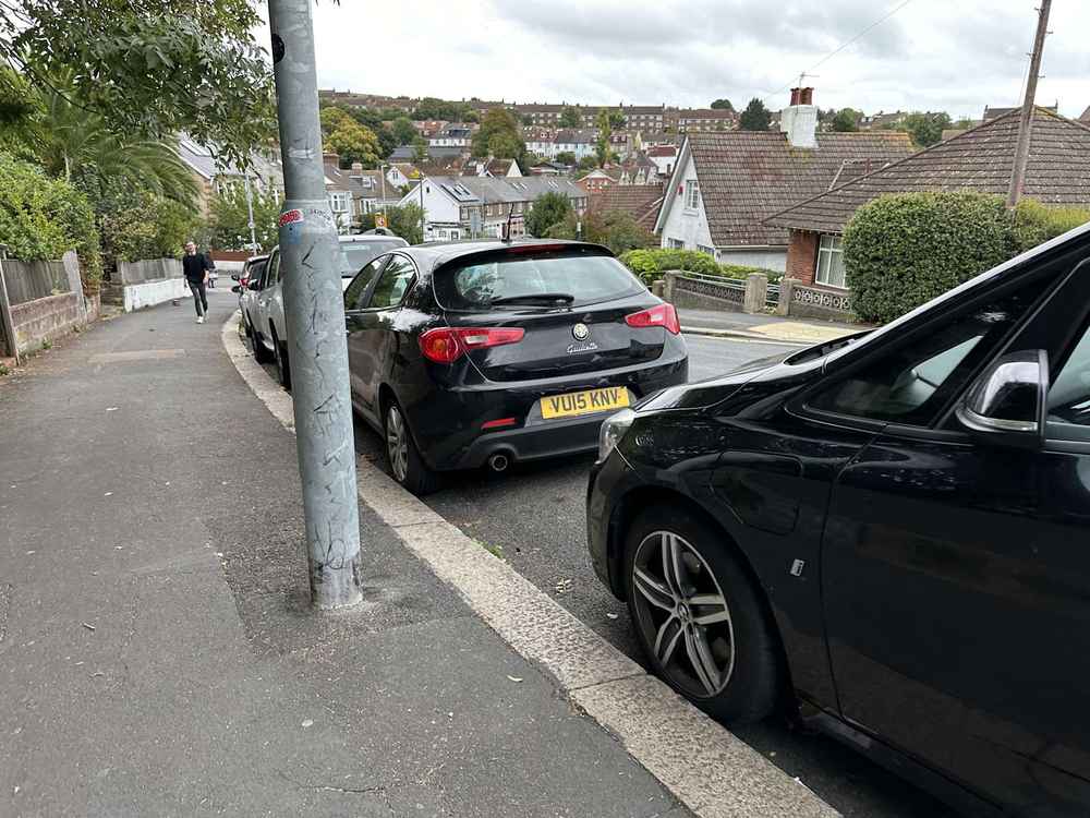 Photograph of VU15 KNV - a Black Alfa Romeo Giulietta parked in Hollingdean by a non-resident. The fourth of thirty-four photographs supplied by the residents of Hollingdean.