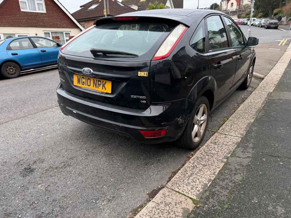Photograph of WG10 NPK - a Black Ford Focus parked in Hollingdean by a non-resident. The fourteenth of fifteen photographs supplied by the residents of Hollingdean.