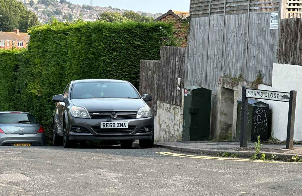 Photograph of RE59 ZNA - a Grey Vauxhall Astra parked in Hollingdean by a non-resident. The ninth of eleven photographs supplied by the residents of Hollingdean.