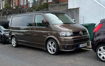 GY10 UYU, a Brown Volkswagen Transporter parked in Hollingdean