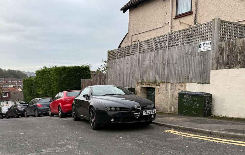 Photograph of SL09 WUB - a Black Alfa Romeo Brera parked in Hollingdean by a non-resident. The twenty-fifth of forty-four photographs supplied by the residents of Hollingdean.