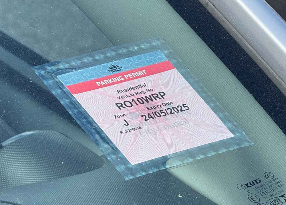 Photograph of RO10 WRP - a Silver Citroen C1 parked in Hollingdean by a non-resident. The first of two photographs supplied by the residents of Hollingdean.