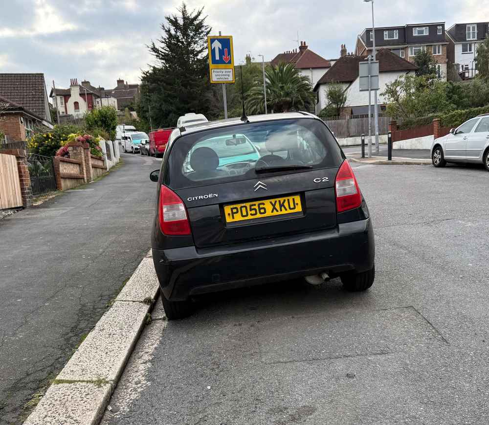 Photograph of PO56 XKU - a Black Citroen C2 parked in Hollingdean by a non-resident. The seventh of seventeen photographs supplied by the residents of Hollingdean.