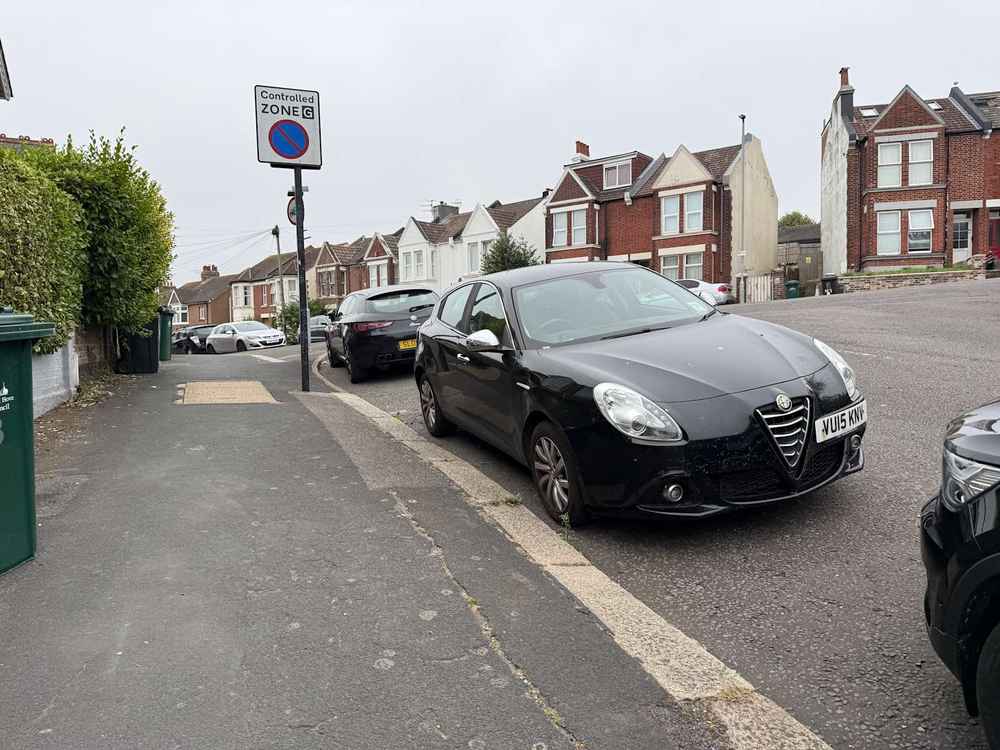 Photograph of VU15 KNV - a Black Alfa Romeo Giulietta parked in Hollingdean by a non-resident. The twenty-ninth of thirty-four photographs supplied by the residents of Hollingdean.