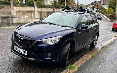 EA63 UVM, a Blue Mazda CX-5 parked in Hollingdean